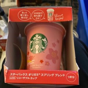 Starbucks Japanese Limited Edition Pink Cherry Blossom Reusable Cup